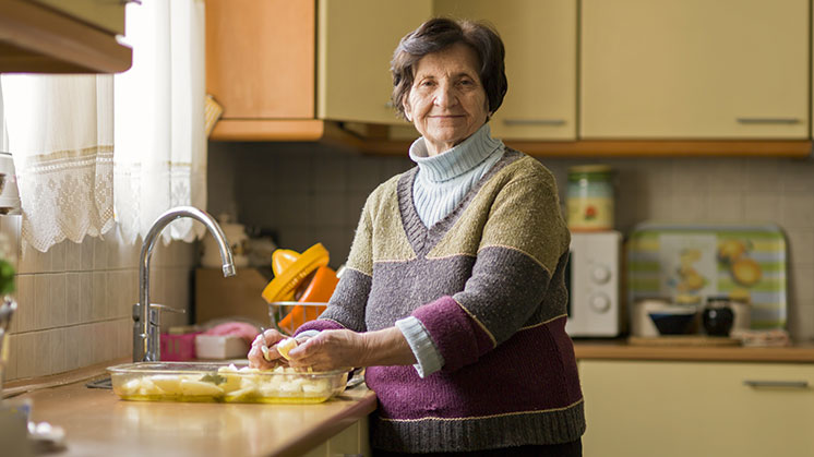 grandparent in the kitchen